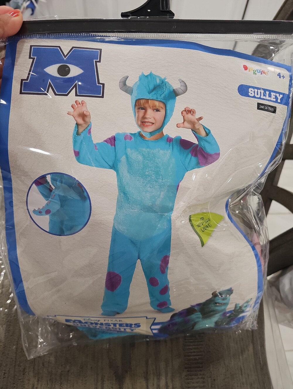 Disney Pixar Monsters University Sulley Toddler Classic Costume, 4T